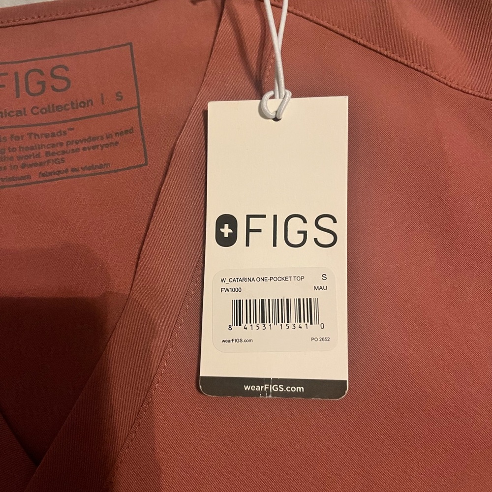 New with Tags Figs Mauve Technical Top
